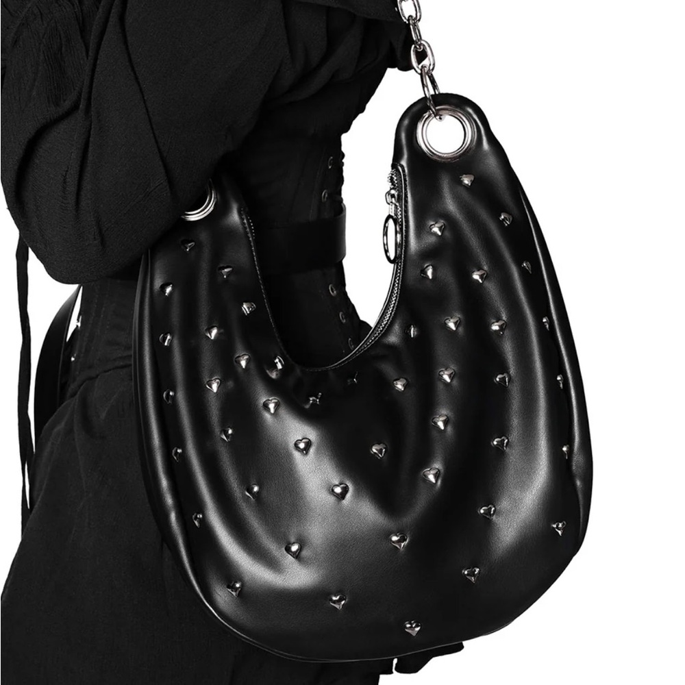 FOXBLOOD heart studded bag